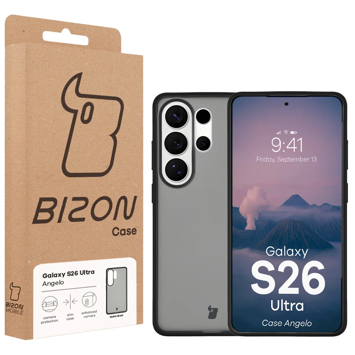 Handyhülle für Galaxy S26 Ultra, Bizon Case Angelo, Getönte mit schwarzem Rahmen - Image 6