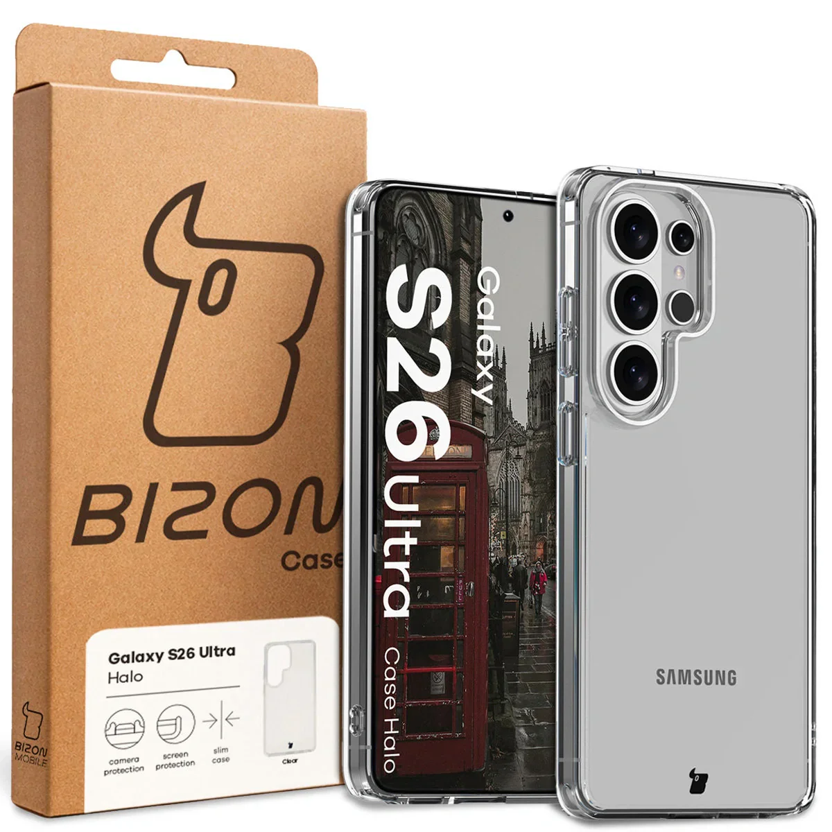 Handyhülle für Galaxy S26 Ultra, Bizon Case Halo, Transparent - Image 7