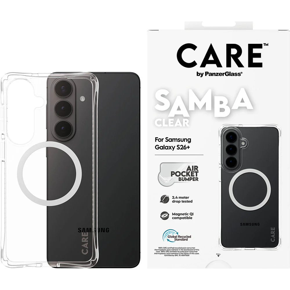 Handyhülle für Galaxy S26 Ultra, CARE by PanzerGlass Samba Case mit MagSafe, Transparent und Weiß - Image 3