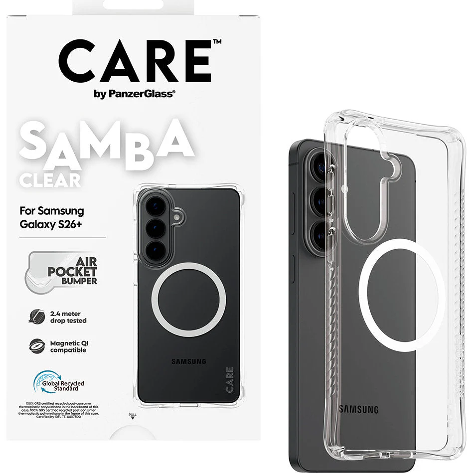 Handyhülle für Galaxy S26 Ultra, CARE by PanzerGlass Samba Case mit MagSafe, Transparent und Weiß - Image 4