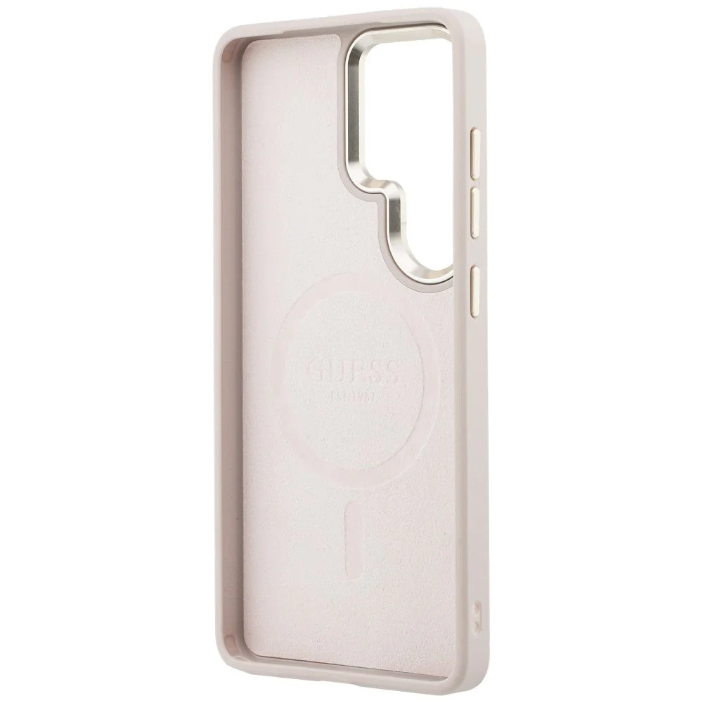 Handyhülle für Galaxy S26 Ultra, Guess Hardcase Leather Logo MagSafe, Rosa mit Classic Logo Guess - Image 7