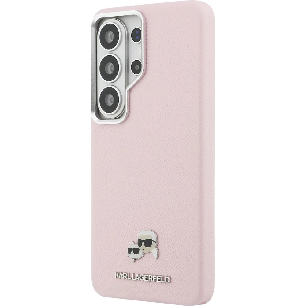 Handyhülle für Galaxy S26 Ultra, Karl Lagerfeld Saffiano Full Wrapped MagSafe, Rosa mit Karl Lagerfeld und seiner Katze Choupette - Image 2