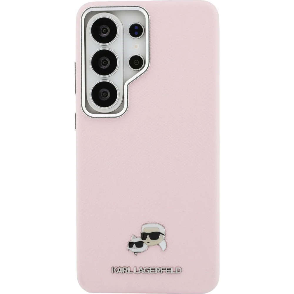 Handyhülle für Galaxy S26 Ultra, Karl Lagerfeld Saffiano Full Wrapped MagSafe, Rosa mit Karl Lagerfeld und seiner Katze Choupette - Image 3