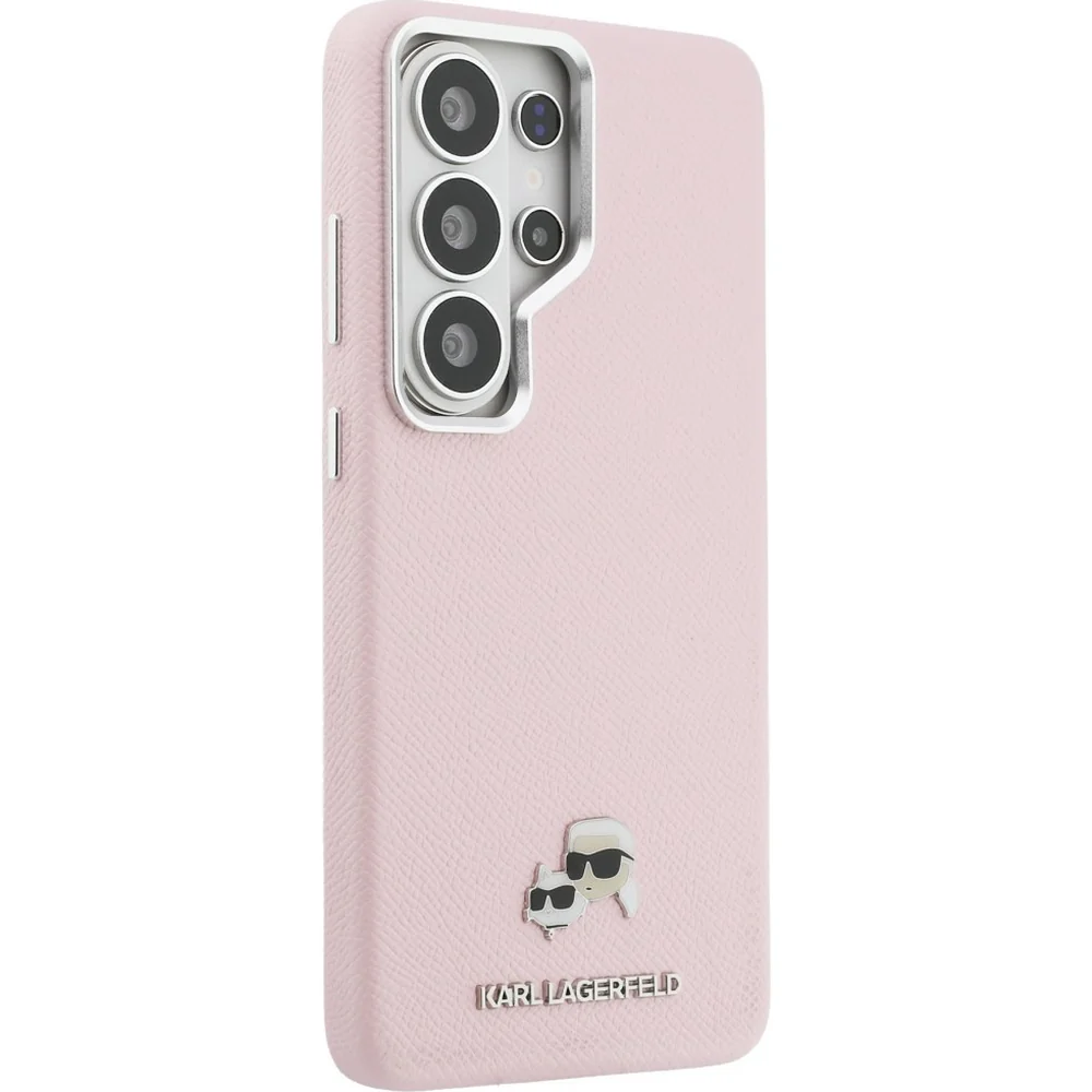 Handyhülle für Galaxy S26 Ultra, Karl Lagerfeld Saffiano Full Wrapped MagSafe, Rosa mit Karl Lagerfeld und seiner Katze Choupette - Image 4