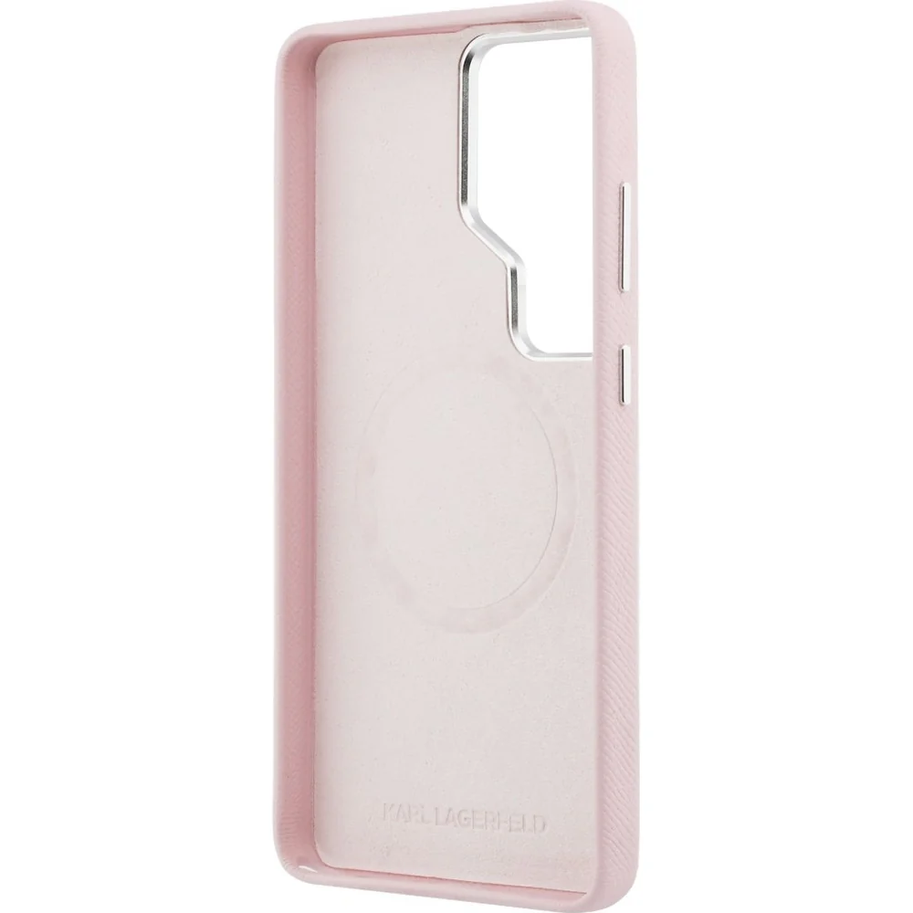 Handyhülle für Galaxy S26 Ultra, Karl Lagerfeld Saffiano Full Wrapped MagSafe, Rosa mit Karl Lagerfeld und seiner Katze Choupette - Image 7