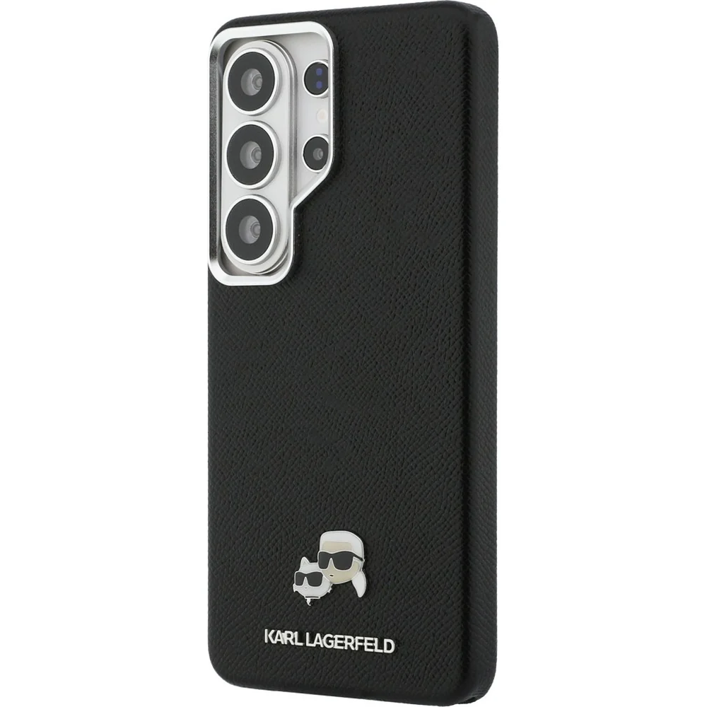 Handyhülle für Galaxy S26 Ultra, Karl Lagerfeld Saffiano Full Wrapped MagSafe, Schwarze mit Karl Lagerfeld und seiner Katze Choupette - Image 2