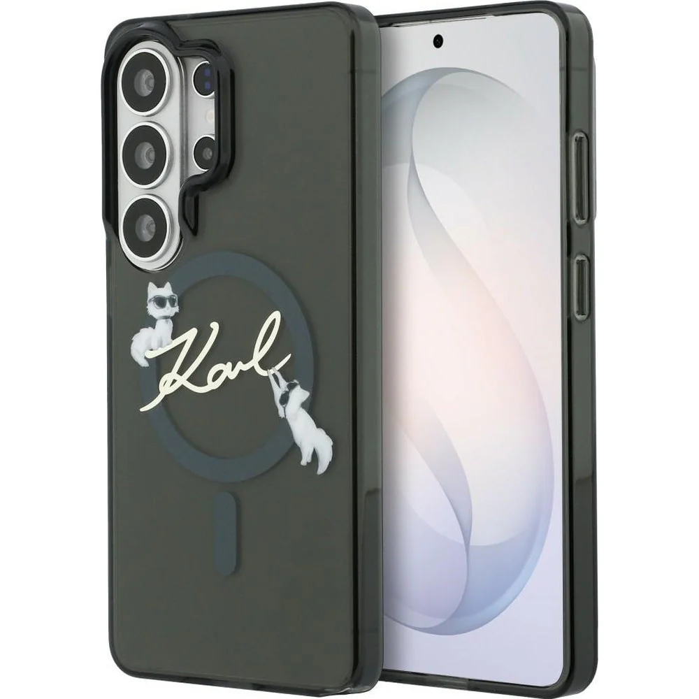Handyhülle für Galaxy S26 Ultra, Karl Lagerfeld IML Print MagSafe, Rauchig mit der Katze Choupette