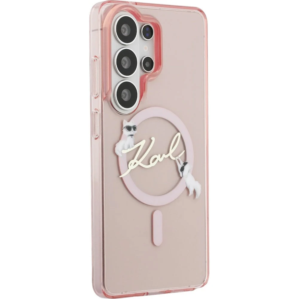Handyhülle für Galaxy S26 Ultra,  Karl Lagerfeld IML Print MagSafe, Transparent pink mit Choupette - Image 4