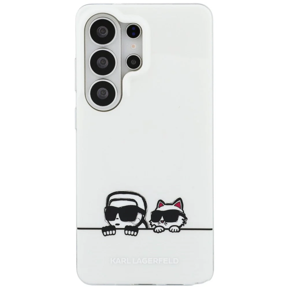 Handyhülle für Galaxy S26 Ultra, Karl Lagerfeld IML Print MagSafe, Weiß mit Karl Lagerfeld und seiner Katze Choupette - Image 3