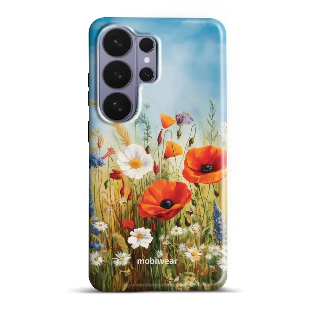Handyhülle für Galaxy S26 Ultra, Mobiwear Elite Pro, Wiesenblumen