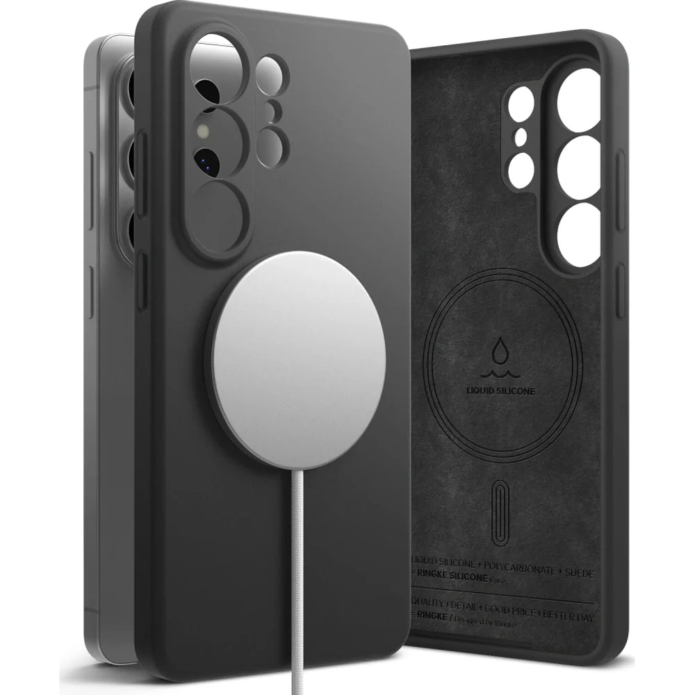Handyhülle für Galaxy S26 Ultra, Ringke Silicone Magnetic mit MagSafe, Schwarz