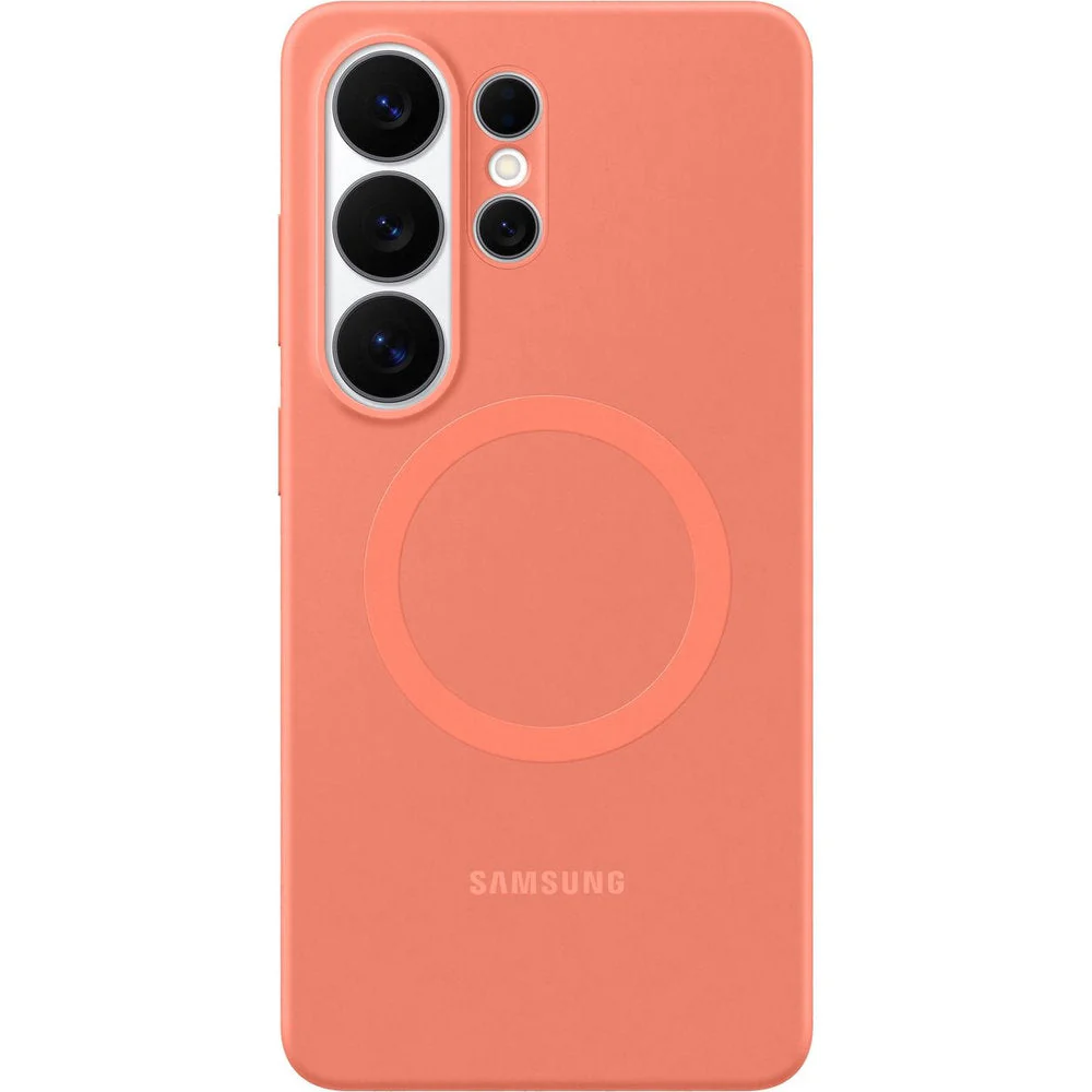 Handyhülle für Galaxy S26 Ultra, Samsung Silicone Magnet Case mit MagSafe, hellrot