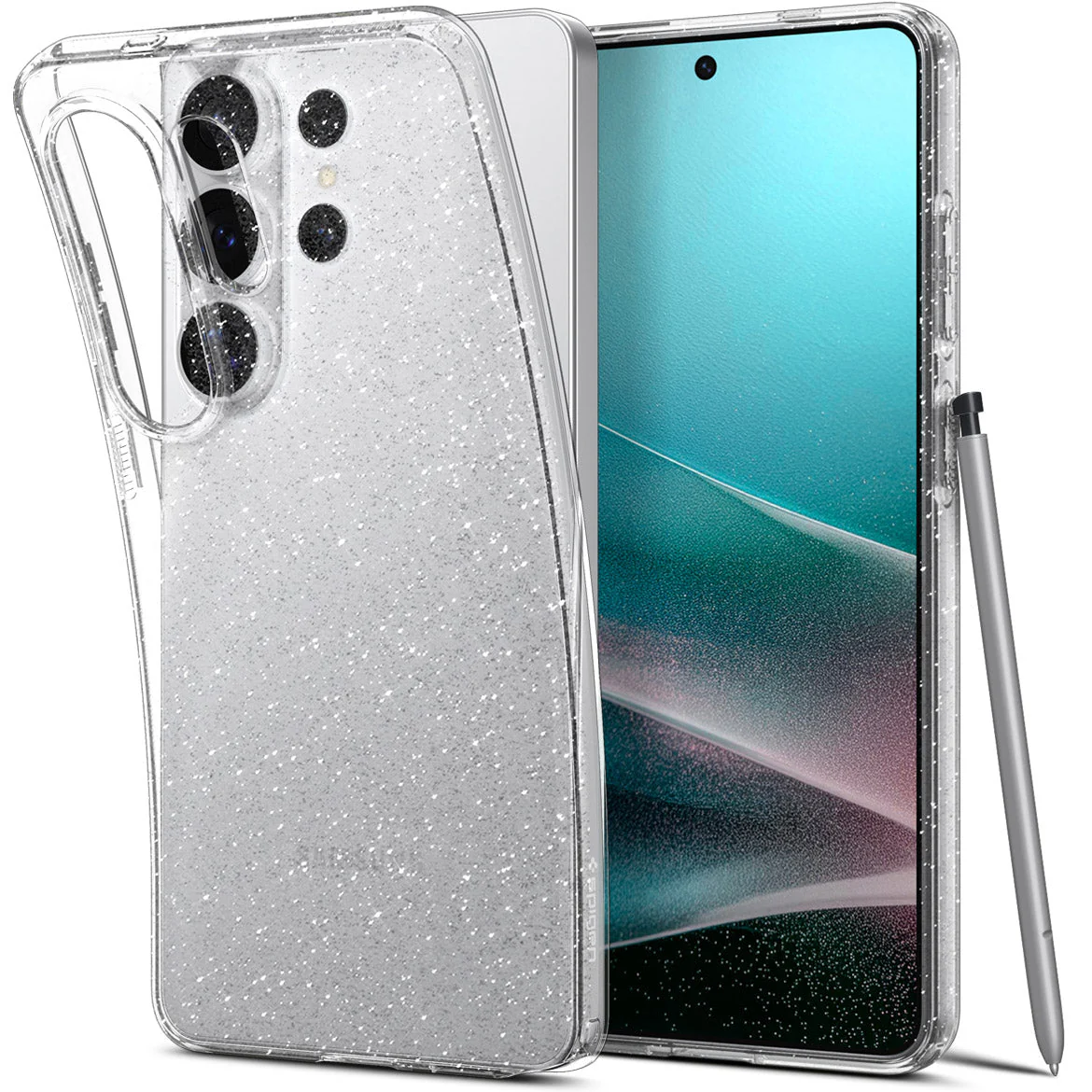 Handyhülle für Galaxy S26 Ultra, Spigen Liquid Crystal Glitter, Transparent mit Glitzer