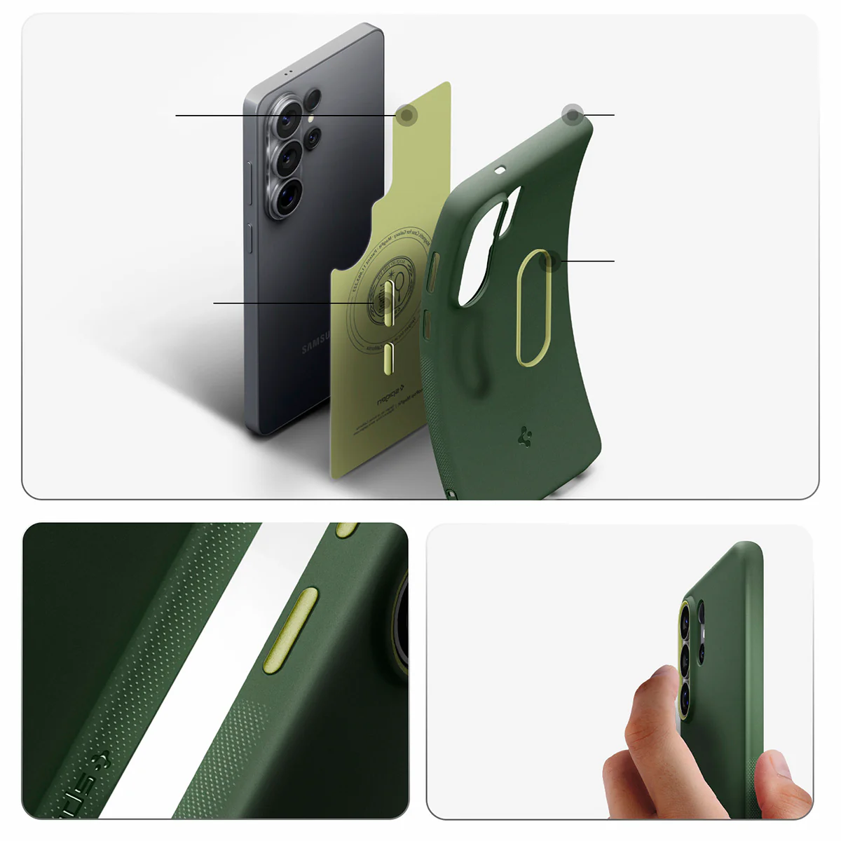 Handyhülle für Galaxy S26 Ultra, Spigen Nano Pop Mag mit MagSafe, Grün - Image 3