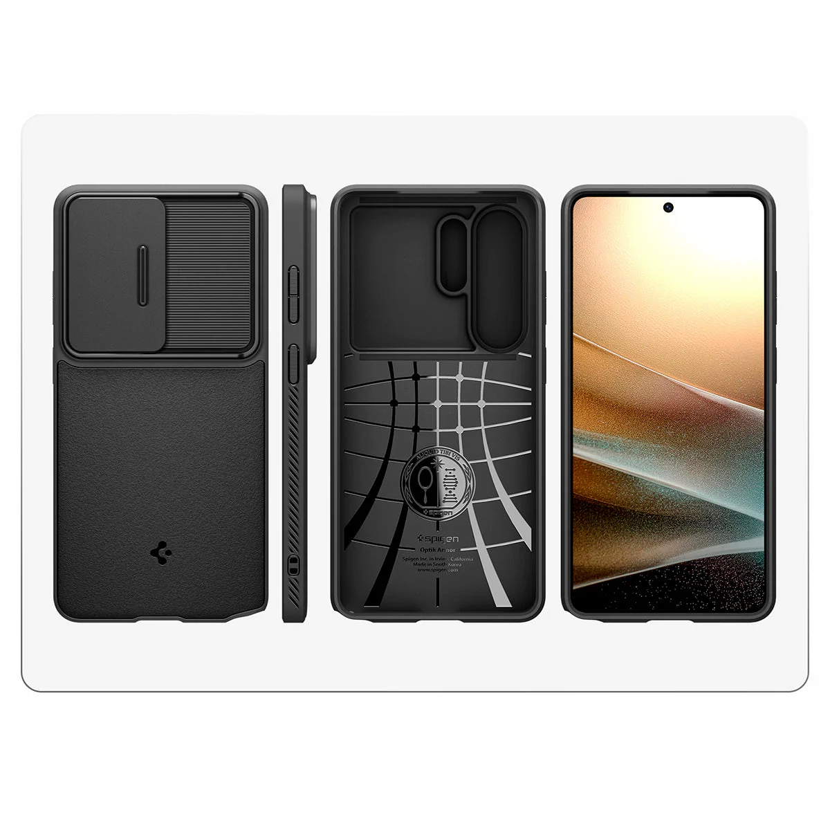 Handyhülle für Galaxy S26 Ultra, Spigen Optik Armor, Schwarz - Image 6
