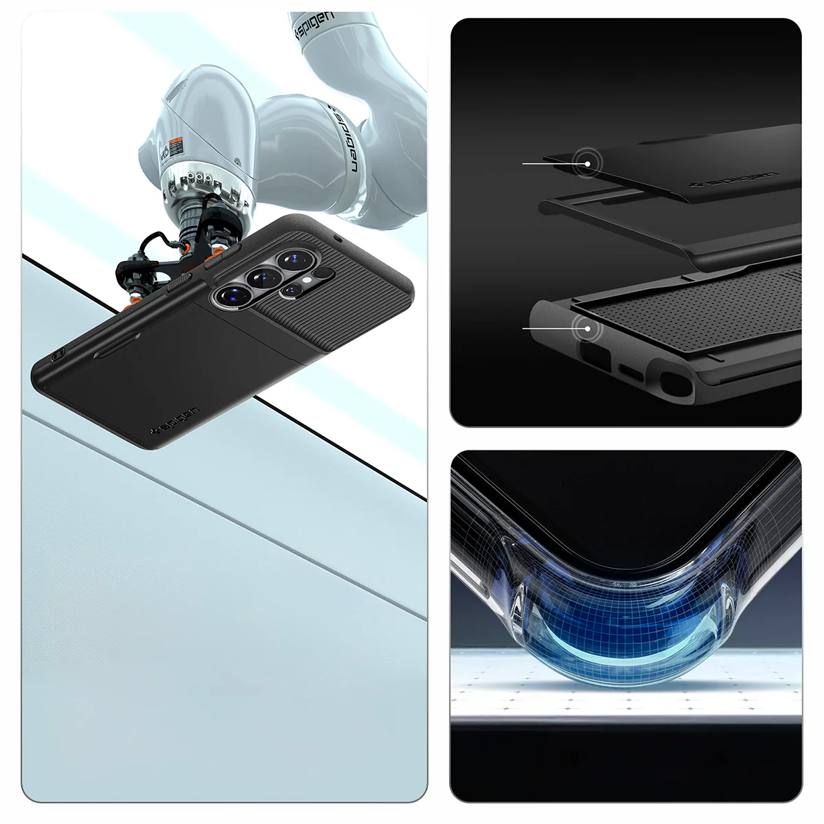 Handyhülle für Galaxy S26 Ultra, Spigen Slim Armor CS, Schwarz - Image 2