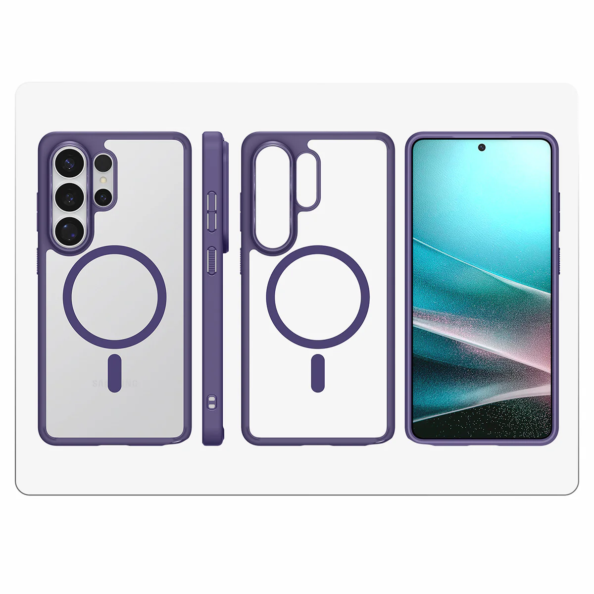 Handyhülle für Galaxy S26 Ultra, Spigen Ultra Hybrid Mag mit MagSafe, Transparent-Violett - Image 5