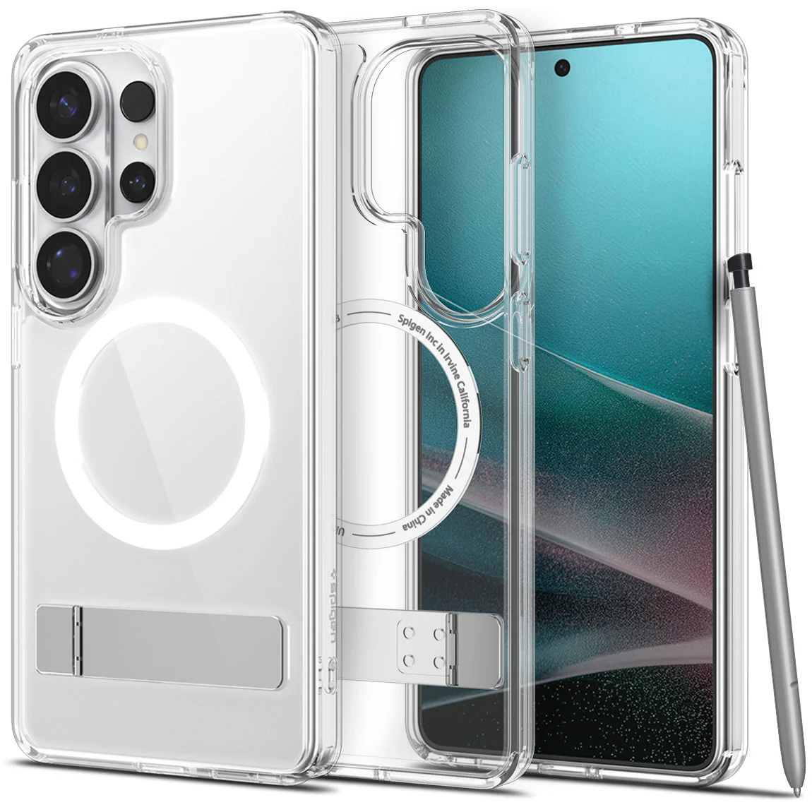 Handyhülle für Galaxy S26 Ultra, Spigen Ultra Hybrid S Mag mit MagSafe, Transparent-Weiß - Image 3