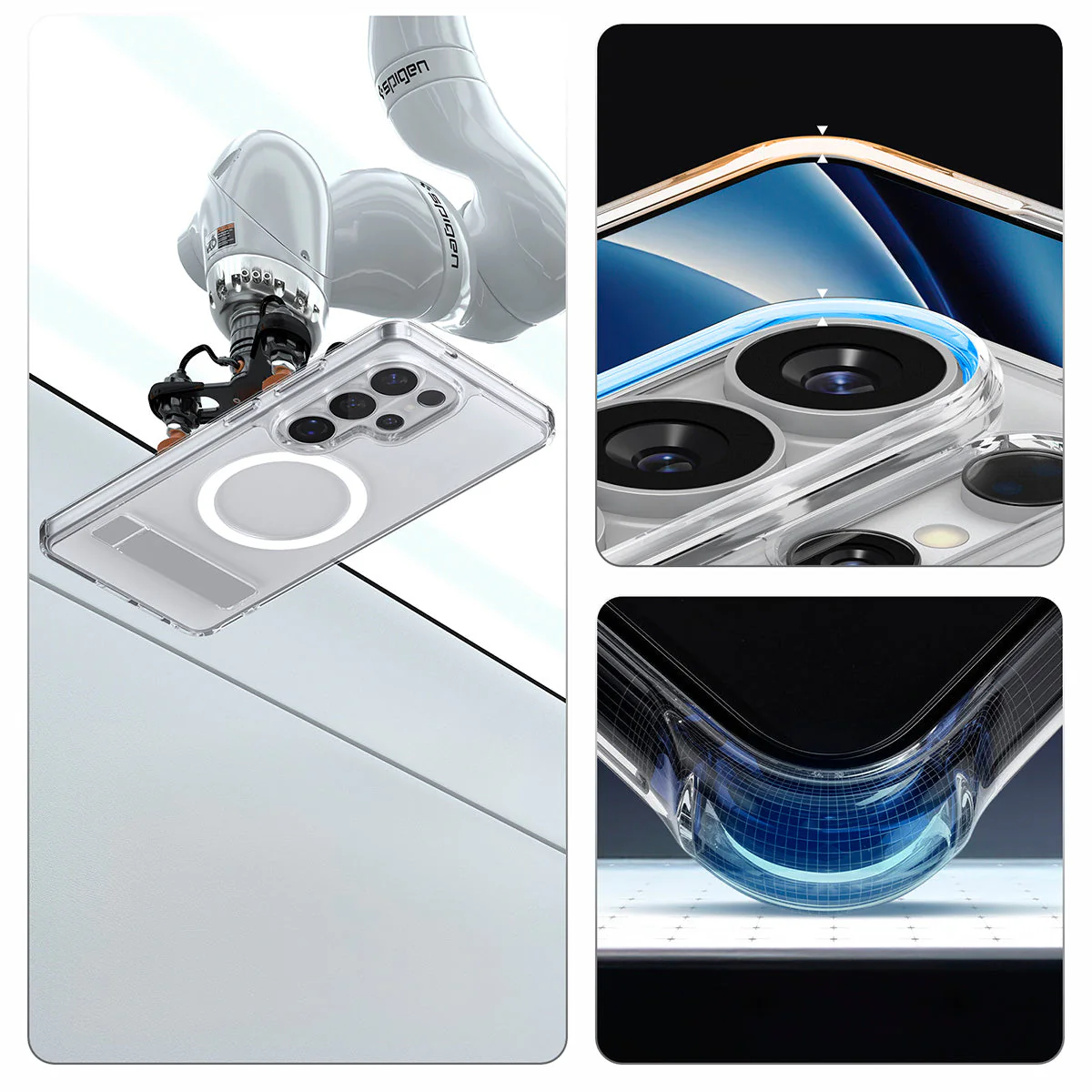 Handyhülle für Galaxy S26 Ultra, Spigen Ultra Hybrid S Mag mit MagSafe, Transparent-Weiß - Image 7