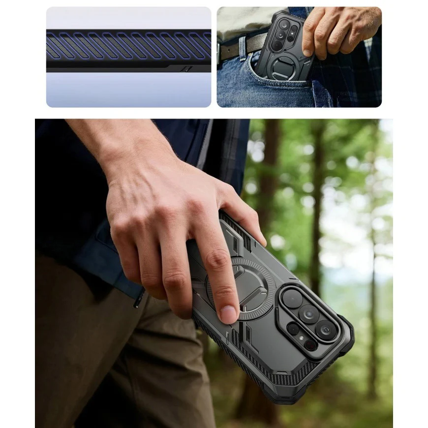 Handyhülle für Galaxy S26 Ultra, Supcase i-Blason Armorbox Mag KickStand Clip SP mit MagSafe, Schwarz - Image 8