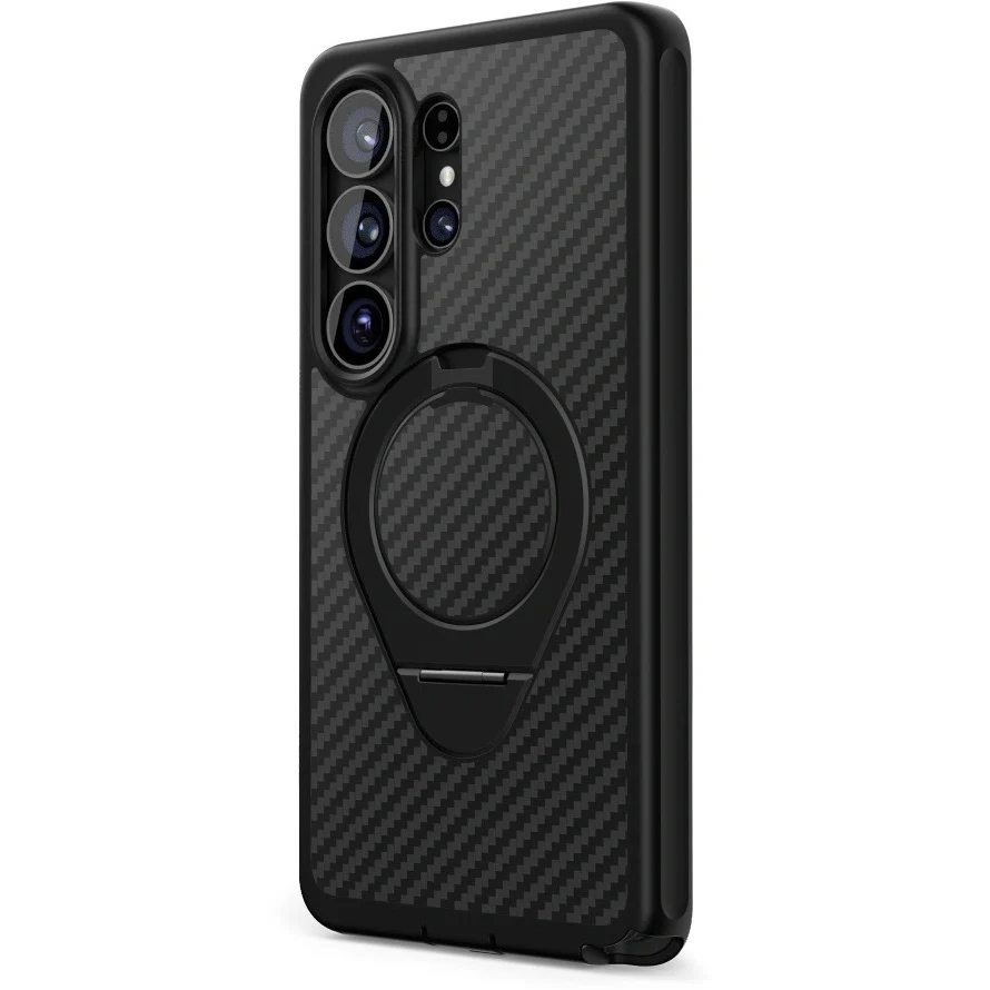Handyhülle für Galaxy S26 Ultra, Supcase i-Blason Cosmo Mag RingStand Aramid SP mit MagSafe, Schwarz mit Kohlefaser - Image 2