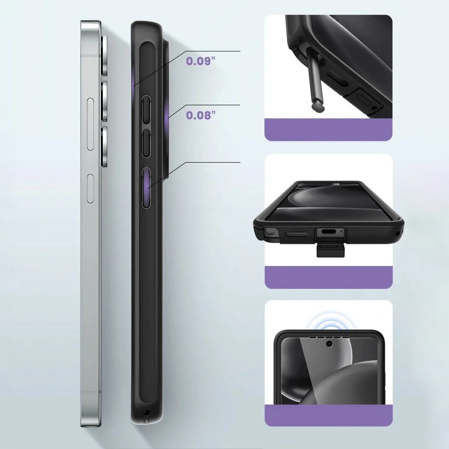 Handyhülle für Galaxy S26 Ultra, Supcase i-Blason Cosmo Mag RingStand Aramid SP mit MagSafe, Schwarz mit Kohlefaser - Image 9