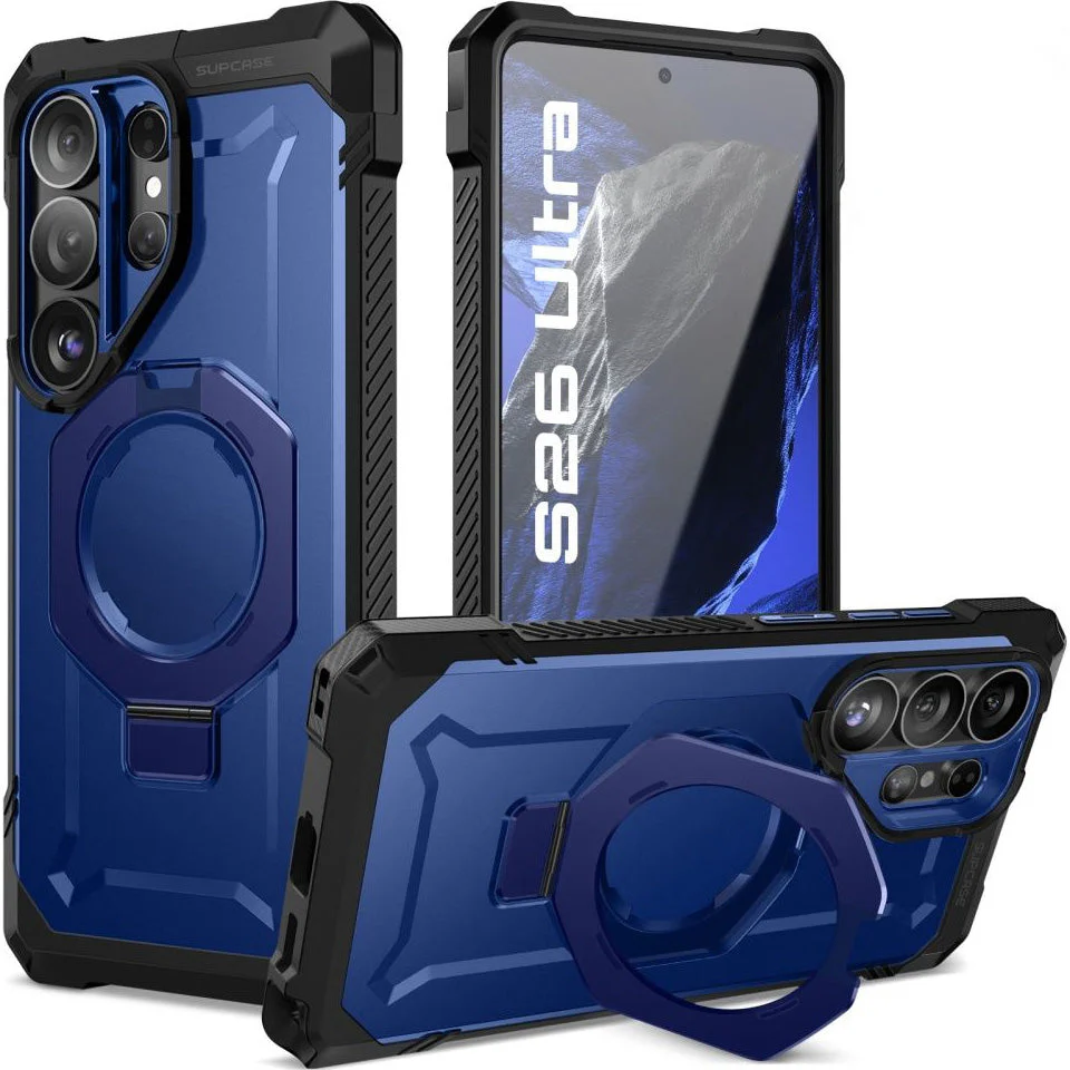 Handyhülle für Galaxy S26 Ultra, Supcase UB Grip Mag mit MagSafe, Blau-Schwarz