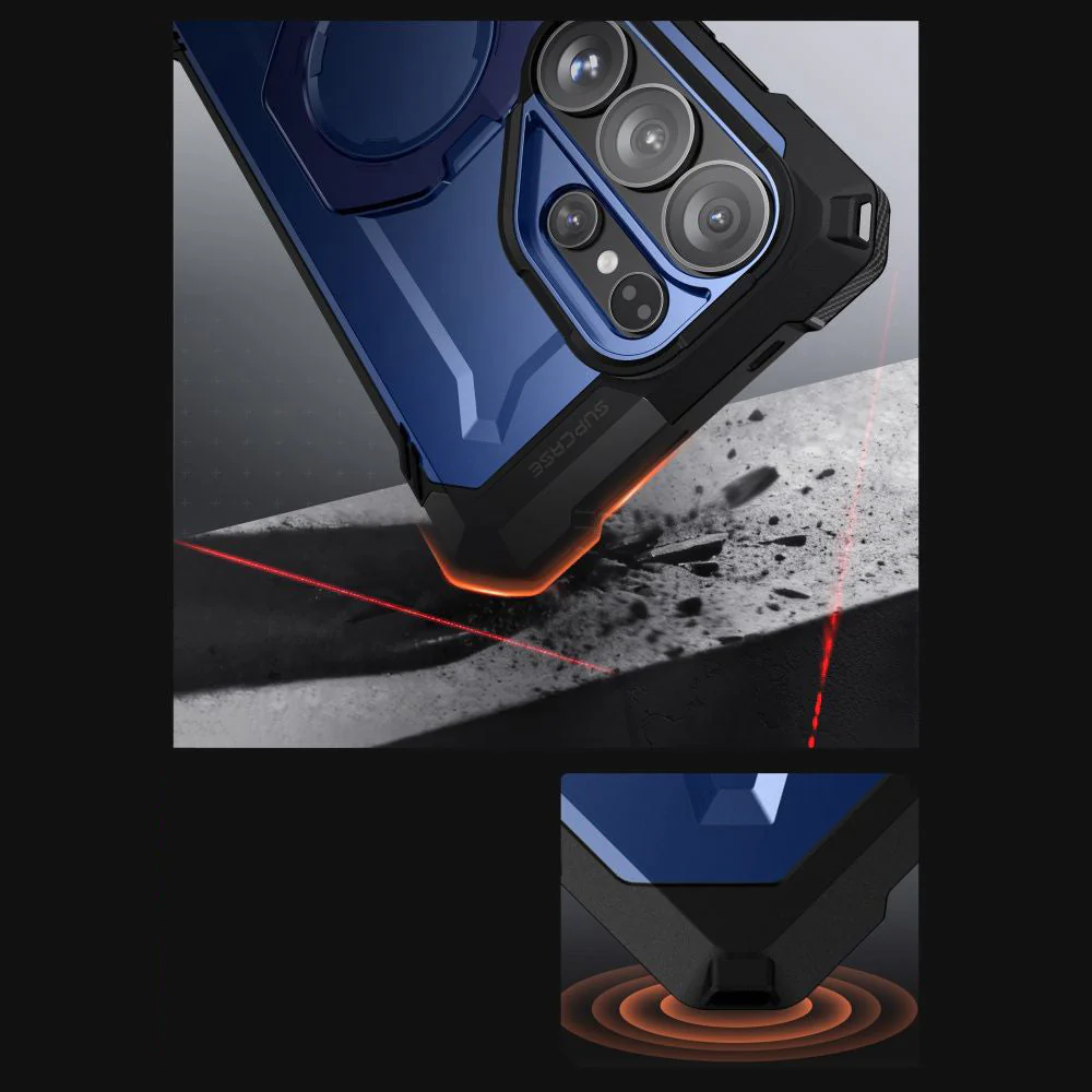 Handyhülle für Galaxy S26 Ultra, Supcase UB Grip Mag mit MagSafe, Blau-Schwarz - Image 2
