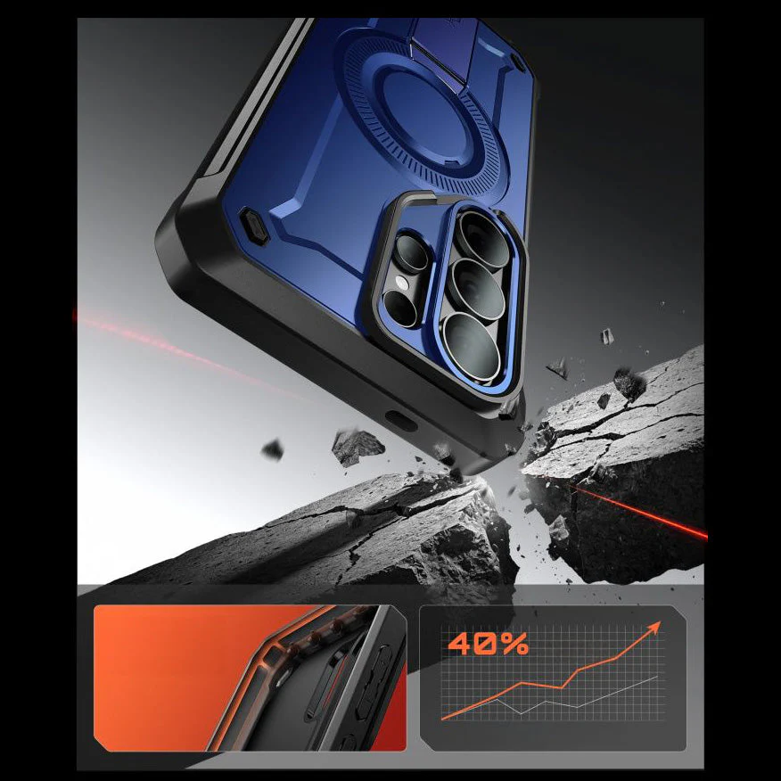 Handyhülle für Galaxy S26 Ultra, Supcase UB Pro Mag mit MagSafe SP+noSP, Blau-Schwarz - Image 3