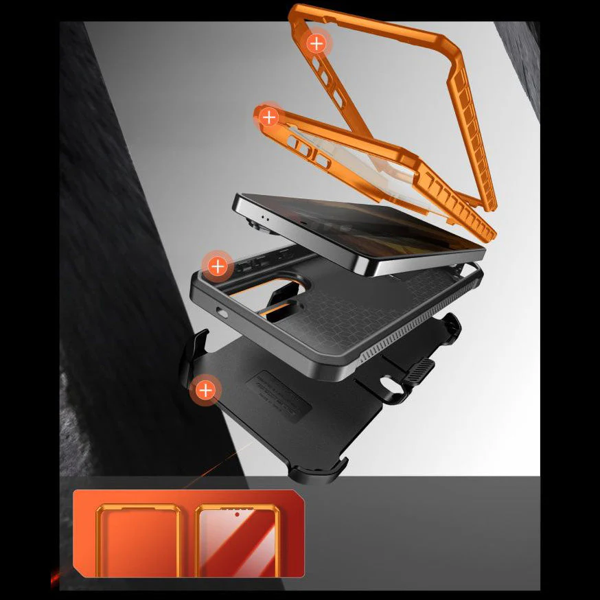 Handyhülle für Galaxy S26 Ultra, Supcase UB Pro Mag mit MagSafe SP+noSP, Orange-Grau - Image 2