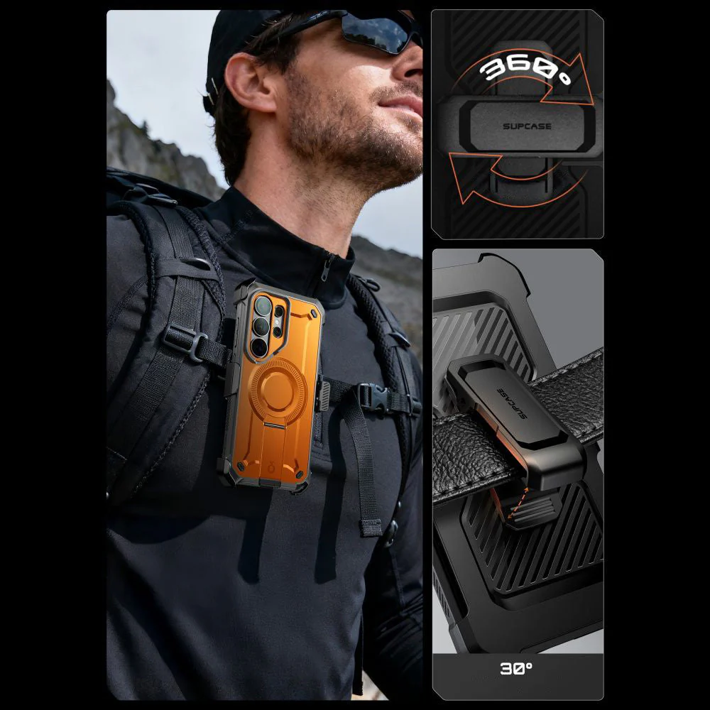 Handyhülle für Galaxy S26 Ultra, Supcase UB Pro Mag mit MagSafe SP+noSP, Orange-Grau - Image 5