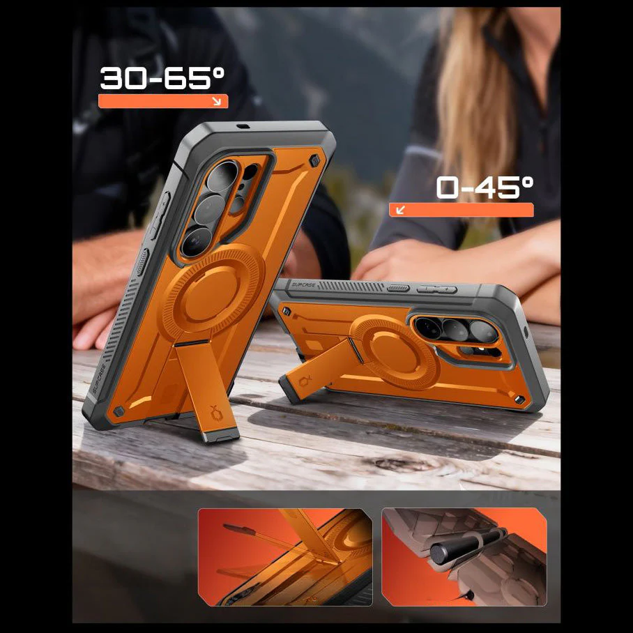 Handyhülle für Galaxy S26 Ultra, Supcase UB Pro Mag mit MagSafe SP+noSP, Orange-Grau - Image 6
