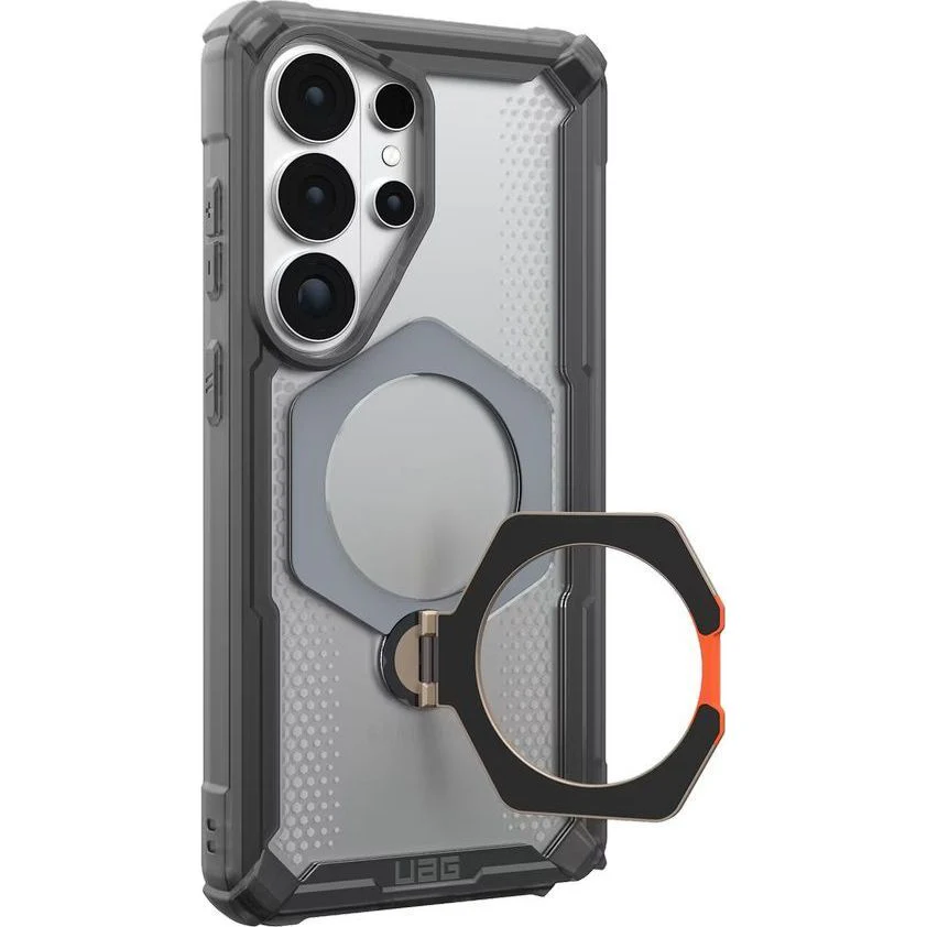 Handyhülle für Galaxy S26 Ultra, Urban Armor Gear Plasma XTE 360 Mag mit MagSafe, Transparent und Grau mit orangem Element - Image 2