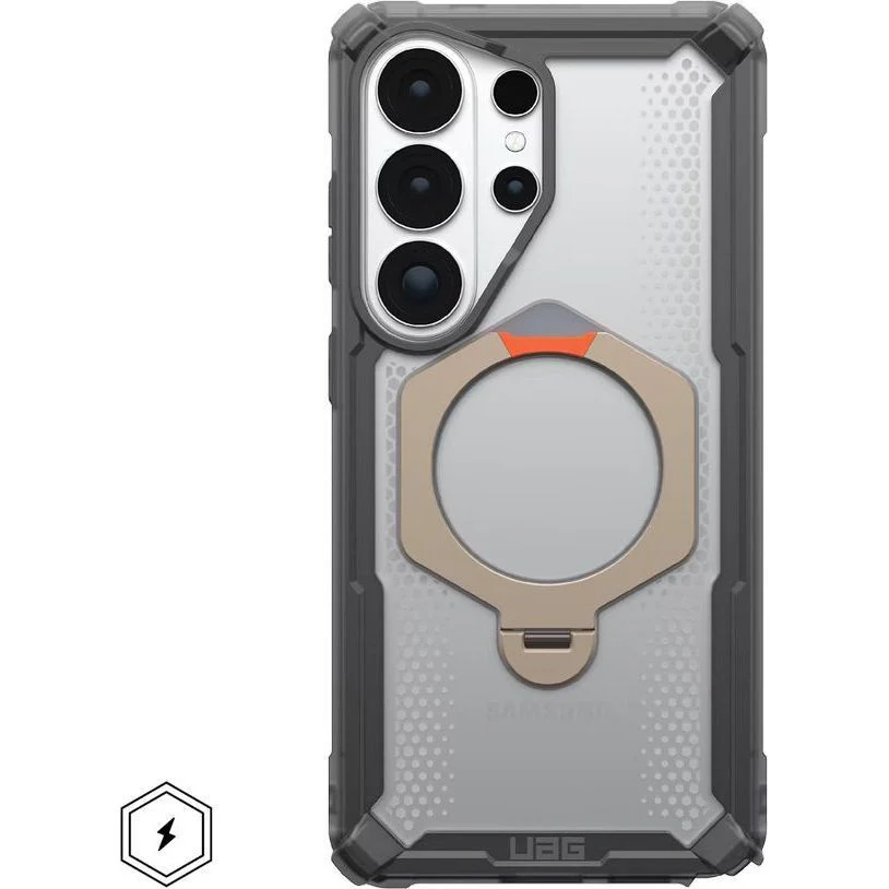 Handyhülle für Galaxy S26 Ultra, Urban Armor Gear Plasma XTE 360 Mag mit MagSafe, Transparent und Grau mit orangem Element - Image 5