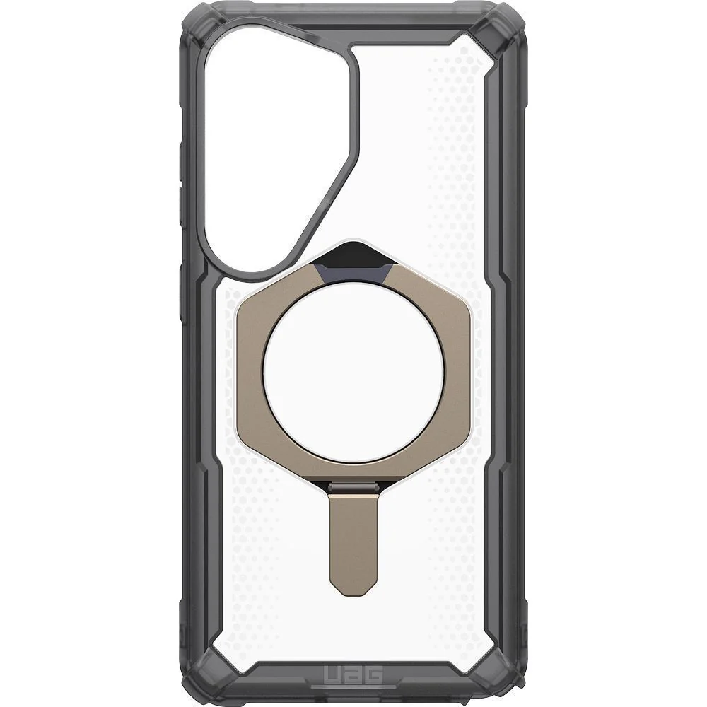 Handyhülle für Galaxy S26 Ultra, Urban Armor Gear Plasma XTE Mag mit MagSafe, Transparent und Grau mit titan Element