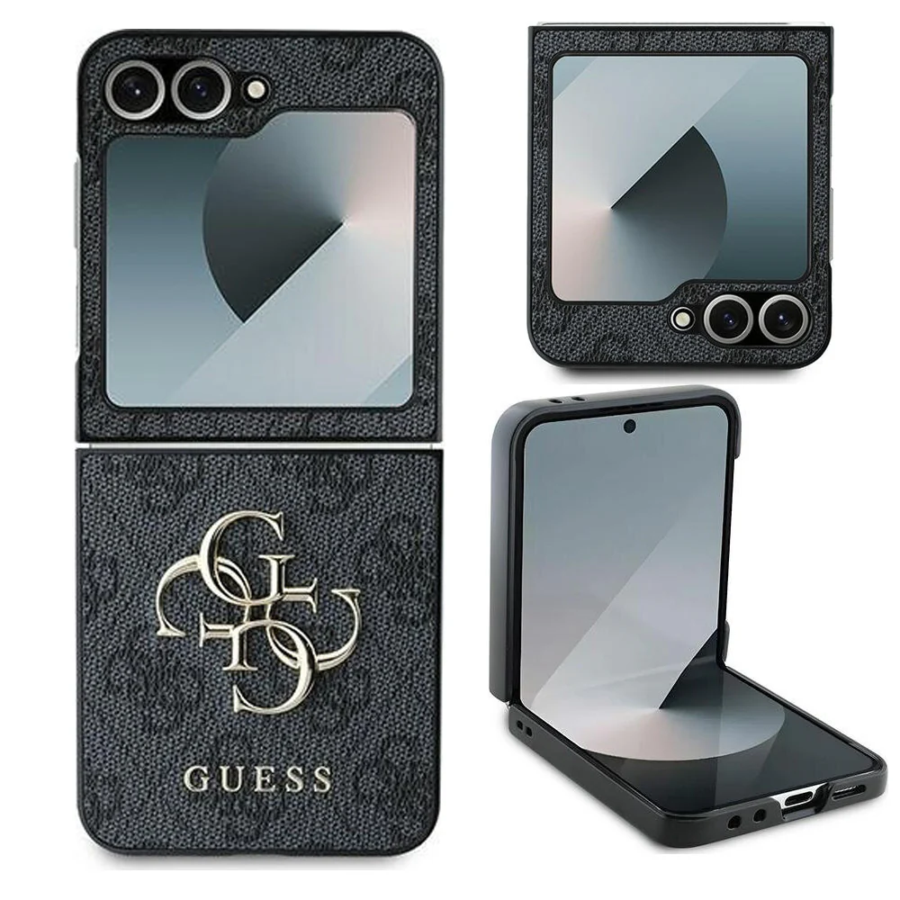 Handyhülle für Galaxy Z Flip7 FE / Z Flip6, Guess 4G Metal Gold Logo, Schwarz - Image 9