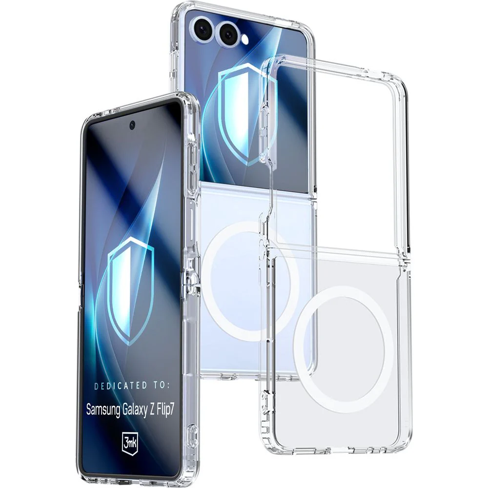 Handyhülle für Galaxy Z Flip7, 3mk Armor MagCase mit MagSafe, Transparent