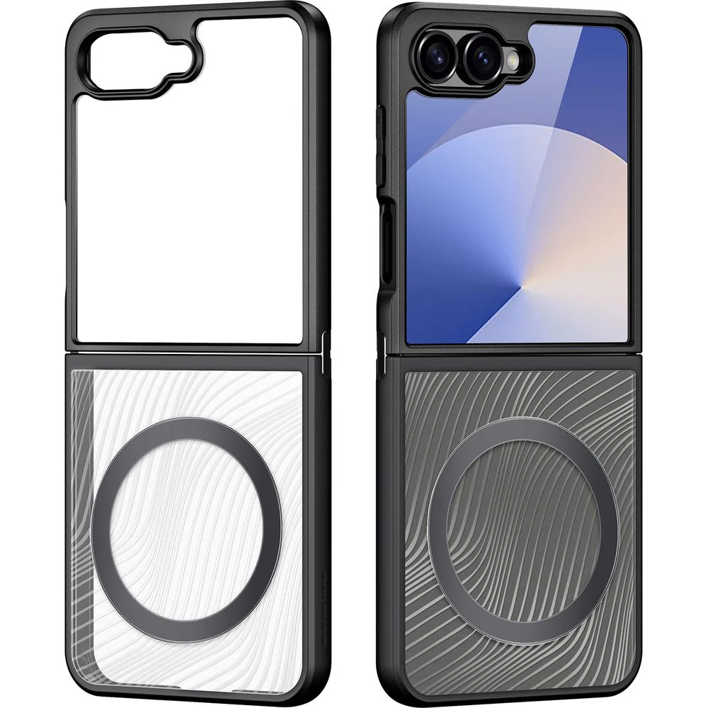 Handyhülle für Galaxy Z Flip7, Dux Ducis Aimo Mag mit MagSafe, Transparent und Schwarz - Image 9