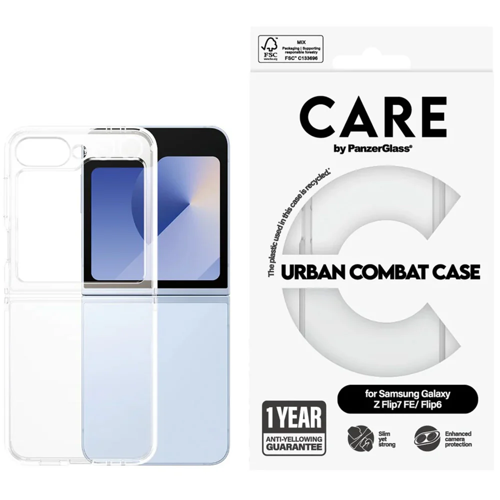 Handyhülle für Galaxy Z Flip7 FE / 6, CARE by PanzerGlass Urban Combat, Transparent - Image 2