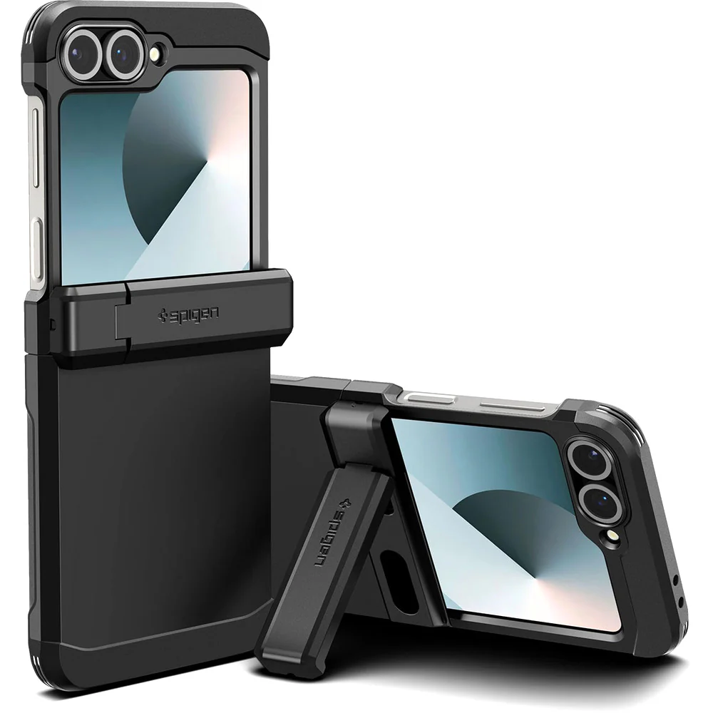 Handyhülle für Galaxy Z Flip7 FE / 6, Spigen Tough Armor Pro Mag mit MagSafe, Schwarz