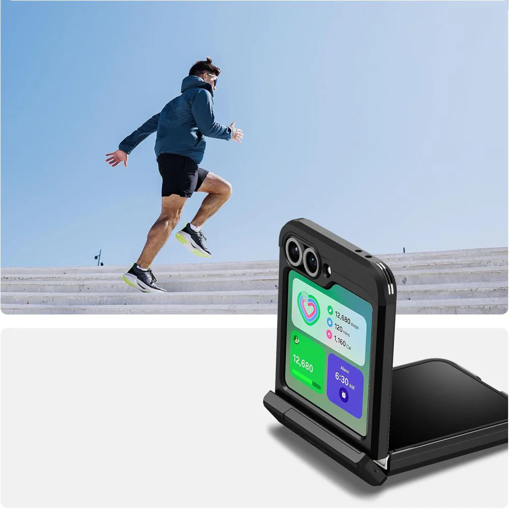 Handyhülle für Galaxy Z Flip7 FE / 6, Spigen Tough Armor Pro Mag mit MagSafe, Schwarz - Image 18