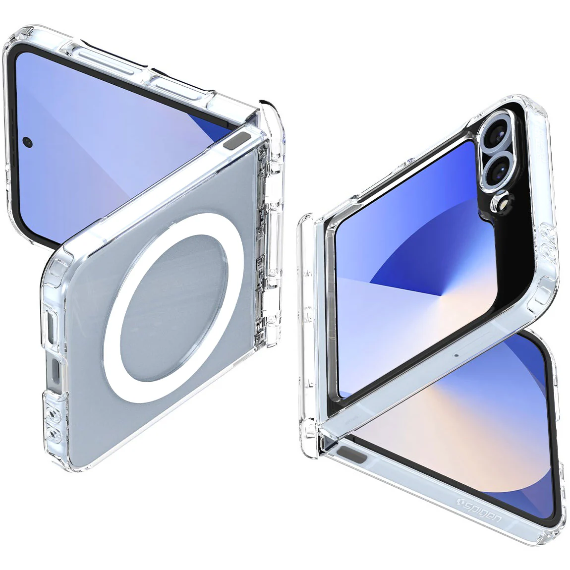 Handyhülle für Galaxy Z Flip7 FE / 6, Spigen Ultra Hybrid Pro Mag mit MagSafe, Transparent-Weiß - Image 2