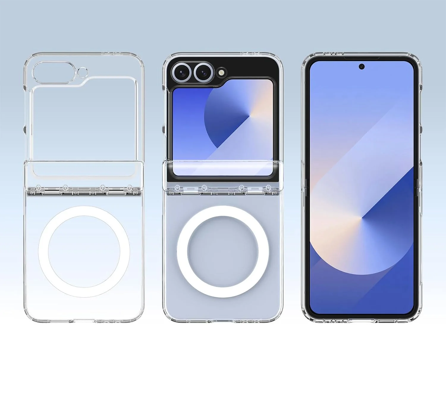 Handyhülle für Galaxy Z Flip7 FE / 6, Spigen Ultra Hybrid Pro Mag mit MagSafe, Transparent-Weiß - Image 7