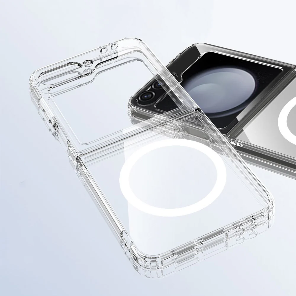 Handyhülle für Galaxy Z Flip7 FE / 6, Tech-Protect Flexair Hybrid mit MagSafe, Transparent - Image 2