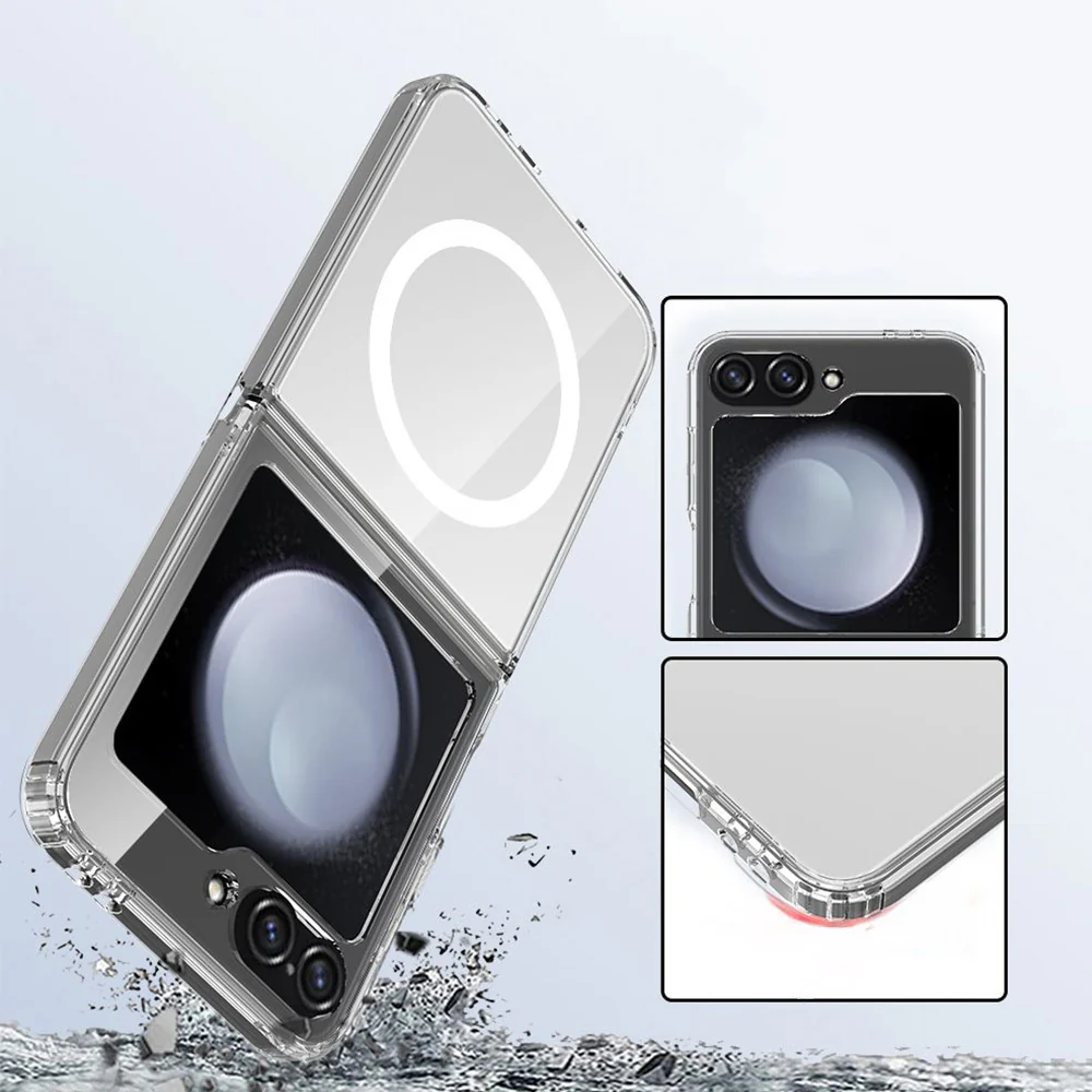 Handyhülle für Galaxy Z Flip7 FE / 6, Tech-Protect Flexair Hybrid mit MagSafe, Transparent - Image 4