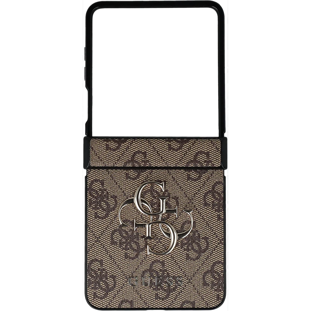 Handyhülle für Galaxy Z Flip7, Guess Hardcase 4G Big 4G Classic Logo, Braun mit Goldenen Elementen - Image 5