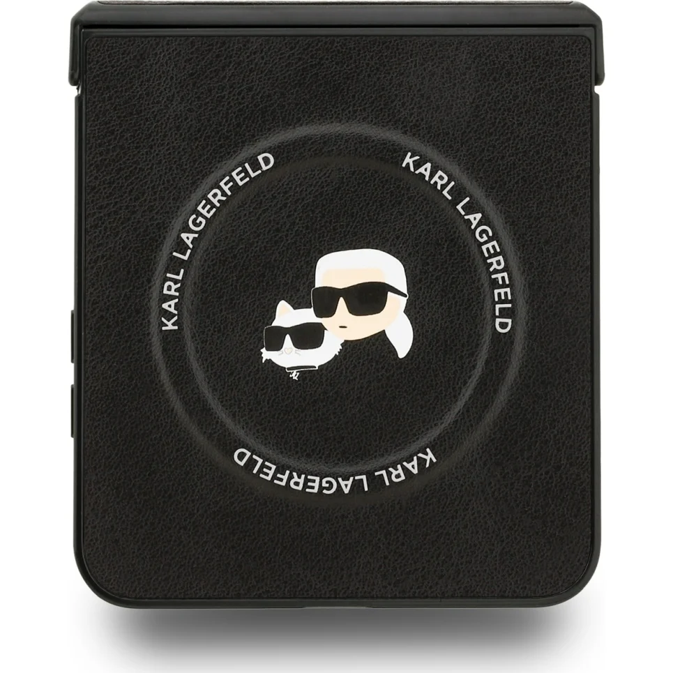 Handyhülle für Galaxy Z Flip7, Karl Lagerfeld Karl & Choupette Pin, Schwarz - Image 5