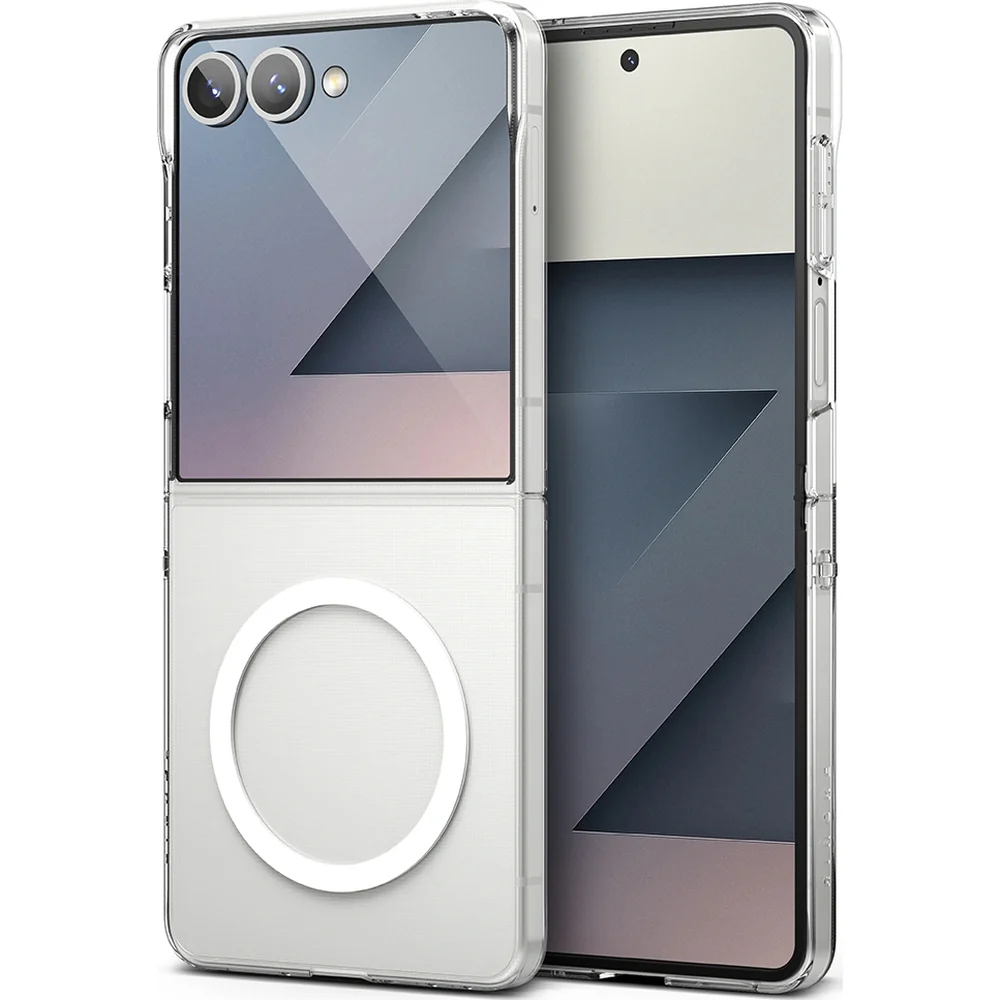 Handyhülle für Galaxy Z Flip7, Ringke Slim Hinge Magnetic mit MagSafe, Transparent und Weiß - Image 4