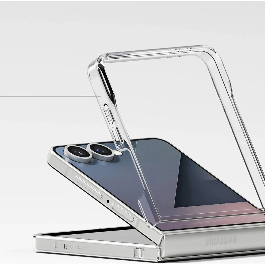 Handyhülle für Galaxy Z Flip7, Ringke Slim Hinge Magnetic mit MagSafe, Transparent und Weiß - Image 6