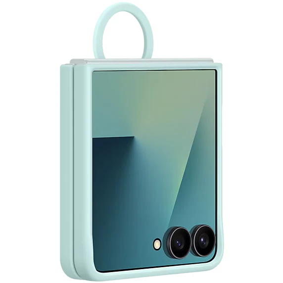 Handyhülle für Galaxy Z Flip7, Samsung Silicone Case Ring, Minze - Image 2